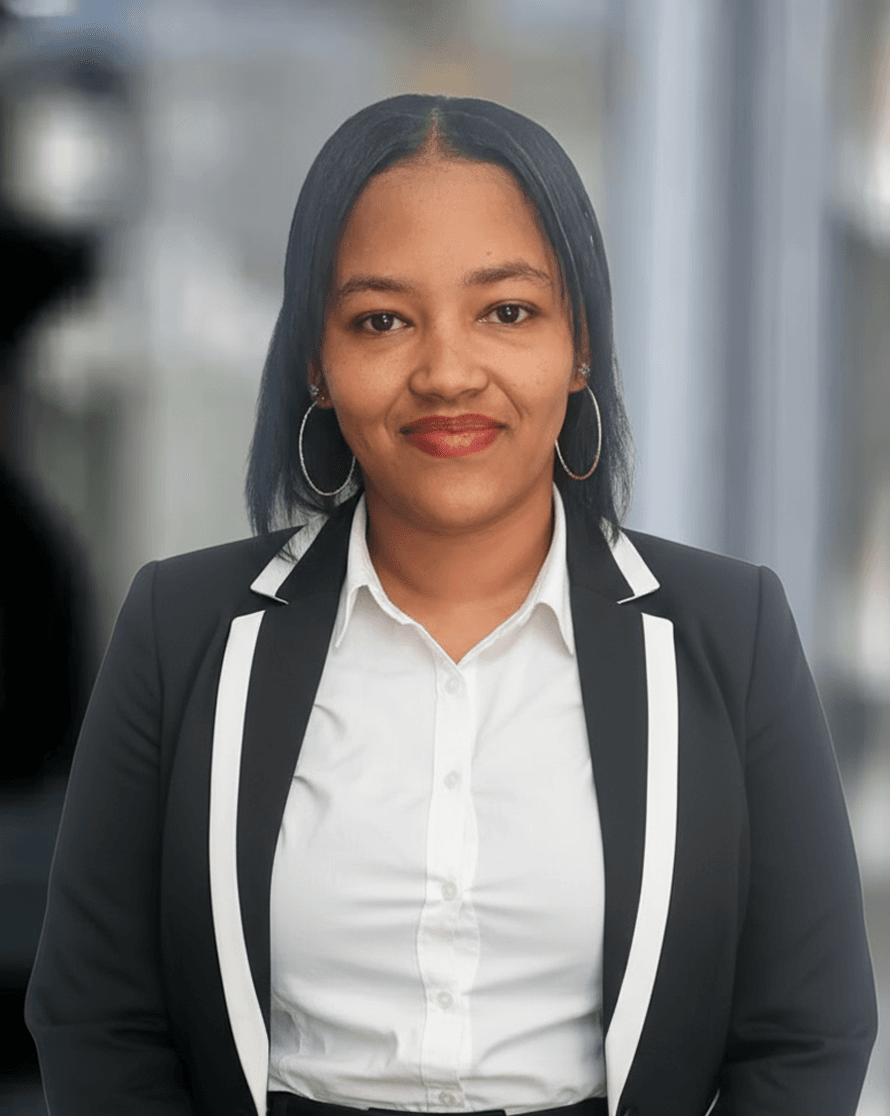 Professional portrait of a woman in business attire